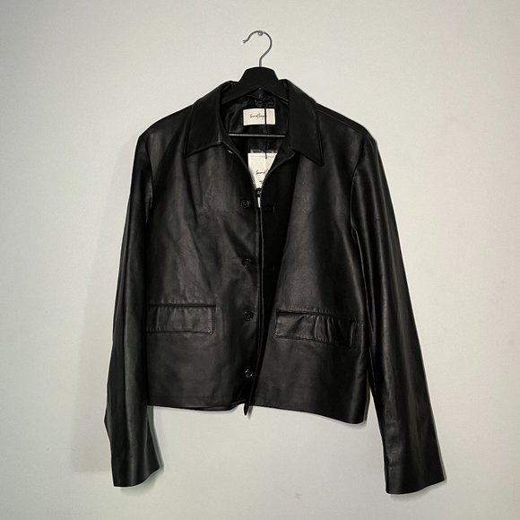 Second Layer Other - NWT Second Layer Mad Dog Leather Jacket in Black Calf